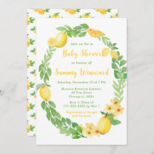 Lemons and Greenery Baby Shower