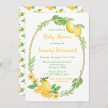 Lemons and Greenery Baby Shower