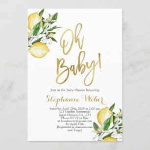 Invitación Lemons Bebé ducha