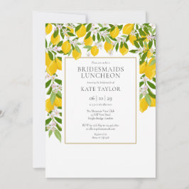 Invitación Lemons Blossom Greenery Bridesmaids Luncheon