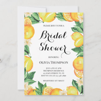 Invitación Lemons Bridal Shower invitation
