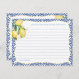 Invitación Lemons de Toscana Consejos de Baby Shower para mam