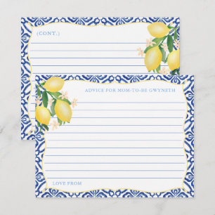 Invitación Lemons de Toscana Consejos de Baby Shower para mam