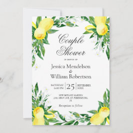 Invitación Lemons Green Blossom Couple Shower
