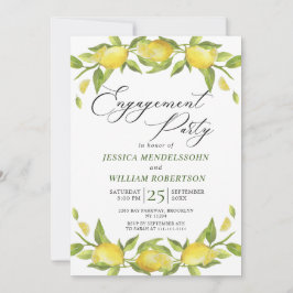 Invitación Lemons Greenery Blossom Engagement Party