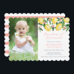Invitación Lemons Lemonade Summer Birthday Party PhotoCard<br><div class="desc">Frescos limones acuarelas y hojas verdes brillantes con un reverso rayado para esta elegante y clásica invitación de fiesta de cumpleaños. Si desea una redacción distinta de "Sunshine & Lemonade", por favor envíeme un mensaje a través de la dirección de correo electrónico de mi banner de encabezado de tienda. Para...</div>