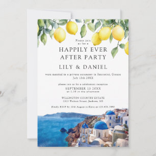 Invitación Lemons Santorini Grecia Boda Felices Para Siempre