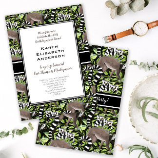 Invitación Lemures malgaches Fiesta de selva en Madagascar