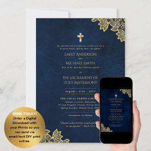 Invitación Lengua tradicional Boda católico Masa Nupcial