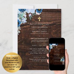 Invitación Lengua tradicional Boda católico Masa Nupcial
