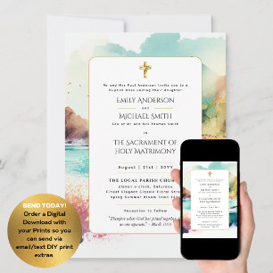 Invitación Lengua tradicional Boda católico Masa Nupcial