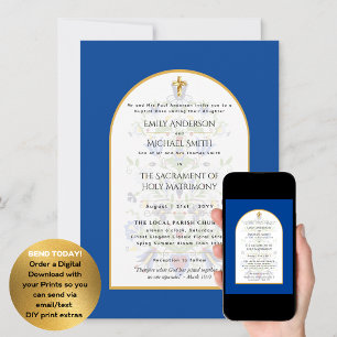 Invitación Lengua tradicional Boda católico Masa Nupcial