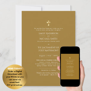 Invitación Lengua tradicional Boda católico Masa Nupcial