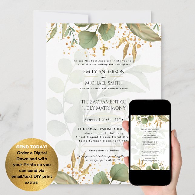 Invitación Lengua tradicional Boda católico Masa Nupcial (Subido por el creador)