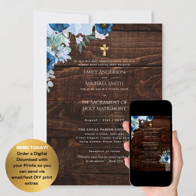 Invitación Lengua tradicional Boda católico Masa Nupcial (Subido por el creador)