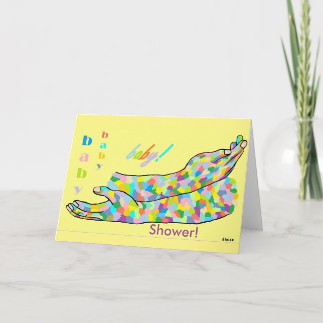 Invitación Lenguaje de Rótulo americano para BABY SHOWER (Anverso)