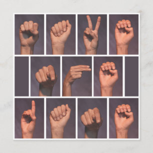 Invitación Lenguaje de Señas Guardar la Fecha