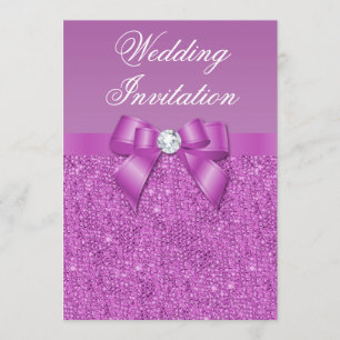 Invitación Lentejuelas de la orquídea, arco y boda de