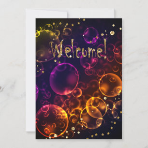 Invitación Lentes míticas brillantes efecto boketo burbuja co