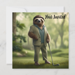 Invitación "Lento y estable: Vestido un eslogan para el golf