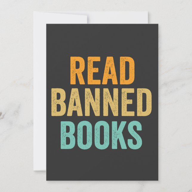 Invitación Leo Libros Prohibidos Libro Divertido Lector Bibli (Anverso)