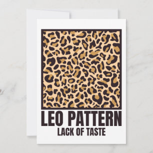 Invitación Leo Pattern Bad Taste Fashion Victims