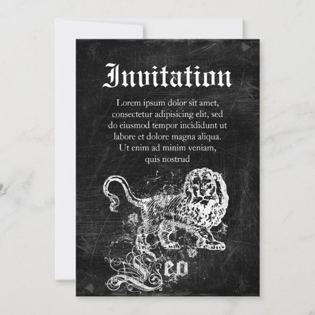 Invitación León cosmético (Anverso)