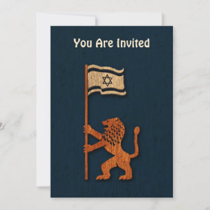 Invitación León de Jerusalén con bandera