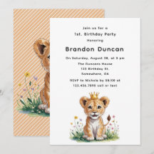 León del bebé real 1. Fiesta de cumpleaños