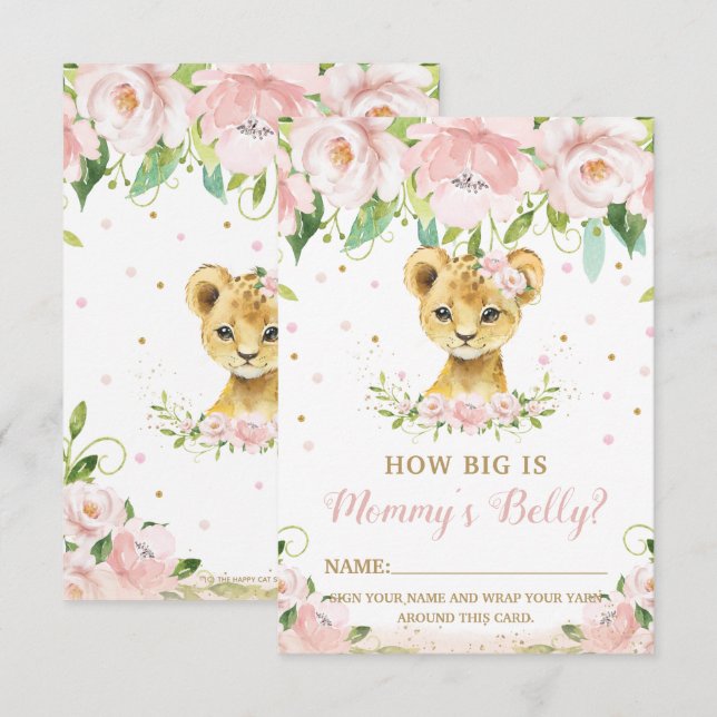 Invitación León Floral Cuán grande es la carta de juego de la (Anverso / Reverso)