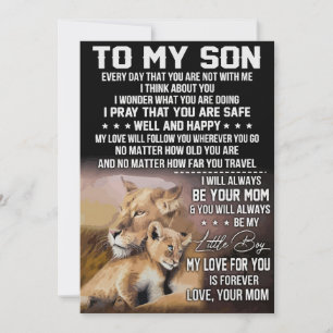 Invitación Leon Lover A Mi Hijo León