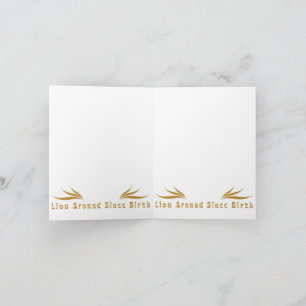 Invitación León por ahí desde su nacimiento: Funny diseño de