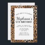 Invitación Leopard Animal Print Kids Birthday Fiesta<br><div class="desc">Invitaciones a fiestas de cumpleaños de niños con huellas de animales leopardos.</div>