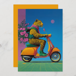 Invitación Leopard on Wheels: Un paseo elegante,