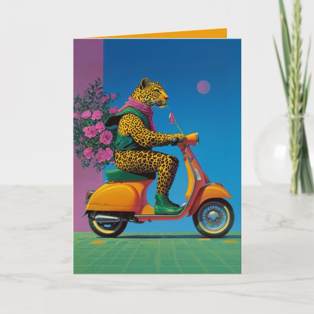 Invitación Leopard on Wheels: Un paseo elegante, (Anverso)