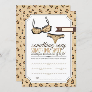 Invitación Leopard Pattern Lingerie Bridal Shower