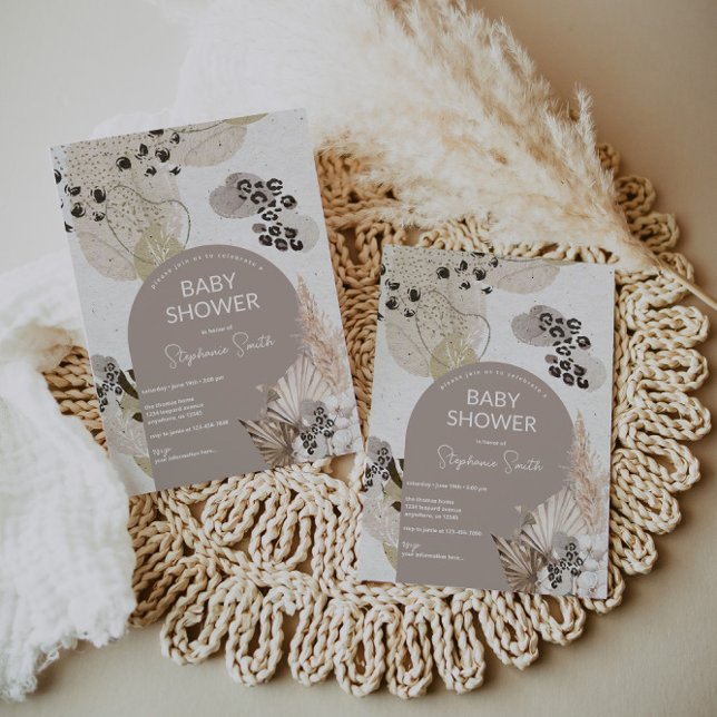Invitación Leopard Print Baby Shower (Subido por el creador)