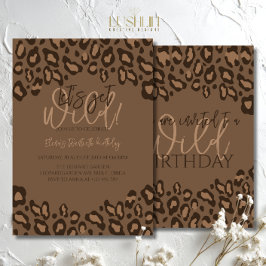 Invitación Leopard Print Birthday Stylish Animal Print Fiesta