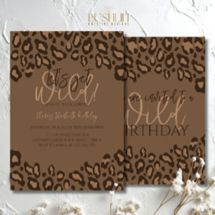 Invitación Leopard Print Birthday Stylish Animal Print Fiesta