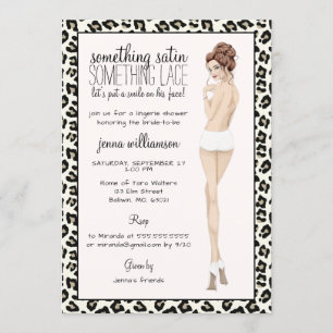 Invitación Leopard Print Bride Lingerie Shower