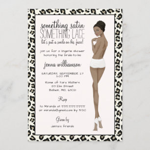 Invitación Leopard Print Bride Lingerie Shower