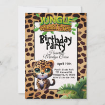 Leopard Print Kitty Cat Wild & Three Birthday 🐆