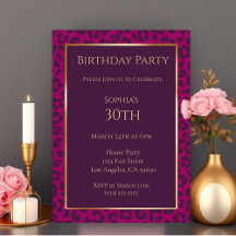 Leopard Print-Magenta-Cumpleaños