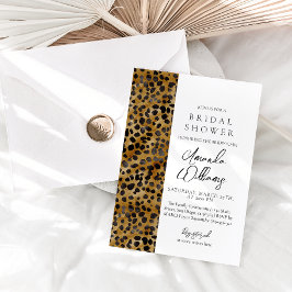 Invitación Leopard Print Modern Trendy Bridal Shower