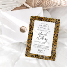 Leopard Print Modern Trendy Bridal Shower