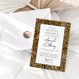 Invitación Leopard Print Modern Trendy Bridal Shower