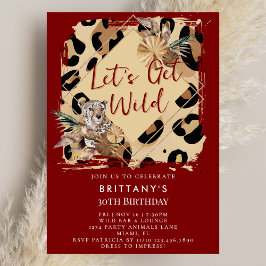 Invitación Leopard Print Party Animal Wild Jungle Birthday