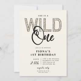 Invitación Leopard Print Wild Un cumpleaños