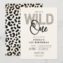 Leopard Print Wild Un cumpleaños