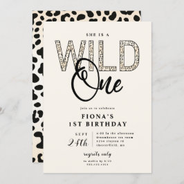 Invitación Leopard Print Wild Un cumpleaños